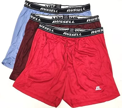 Big & Tall Russell Quick Dry Boxer Shorts Underwear 3-Pack 2X 3X 4X 5X • $19.99