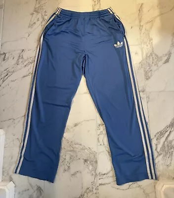 Adidas Originals Firebird Track Pants Men's Large Blue Trefoil Ankle Zip Vintage • $25