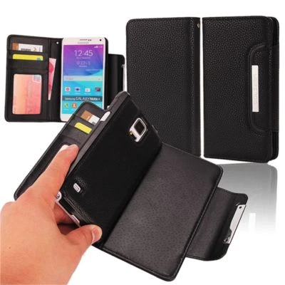 $9.98 • Buy Samsung Galaxy S4 S5 S6 S7E Leather Flip Wallet Case Magnetic Detachable Cover