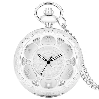 Steampunk Vintage Quartz Pocket Watch With Necklace Chain For Women Men Watches • $4.69