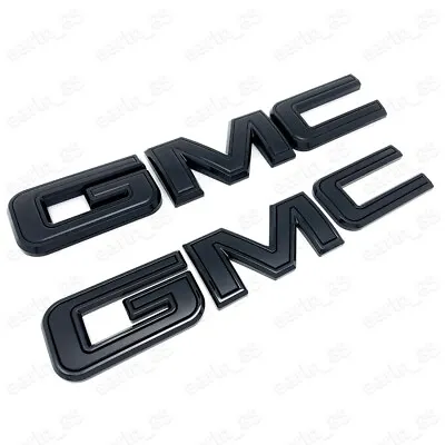 NEW Front & Rear Emblem Black Kit For 2019 - 2024 GMC Sierra 1500 2500HD 3500HD • $88.89