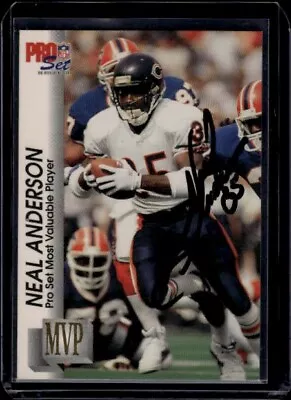 1992 Pro Set #MVP17 Autographed Neal Anderson Trading Card • $3.99