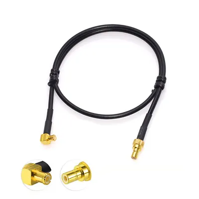 Car Radio Aerial Extension Cable MCX Male Right Angle To SMB Adapter Lead 40cm • £5.06