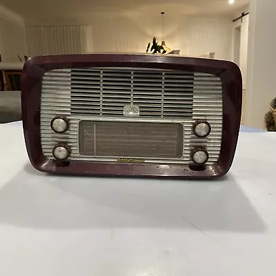 HMV His Masters Voice Maroon Little Nipper Valve Mantle Radio - Parts Or Repair • $75