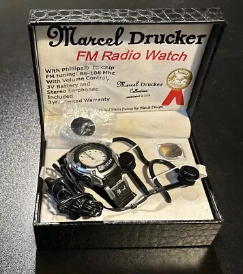 MARCEL DRUCKER FM Radio Watch IC Chip - Radio Works Watch Doesn’t • $129.95