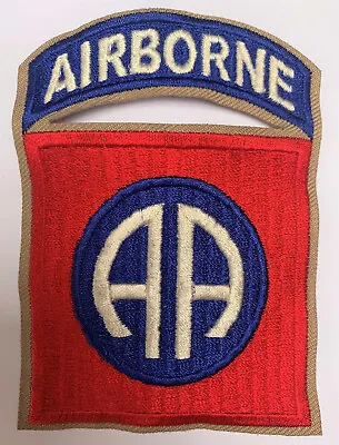 American U.S. Army WWII 82nd Airborne Division Cloth Sleeve Patch. RAW EDGE. • £4.95