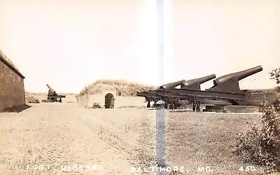 FORT MCHENRY Maryland Vermont RPPC Postcard Ft Cannon Cannons Military • $5.99