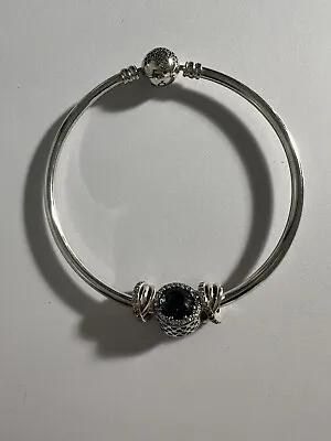 Authentic Pandora Bracelet Bangle With Charms Never Worn • $100