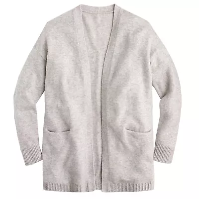 NWT J.Crew Boyfriend Cardigan In Supersoft Yarn | XS | Gray | $118 • $69.99