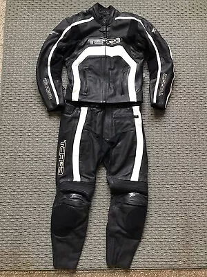 TARGA Men’s Motorcycle Road Racing Leathers Track Day Suit Jkt 40-Pnts 34. CLEAN • $255