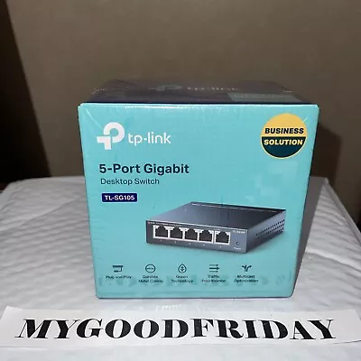 TP-Link TL-SG105 | 5 Port Gigabit Ethernet Switch Plug & Play Sealed Pack Box • $17.99