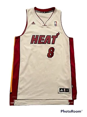 Miami Heat Michael Beasley #8 Jersey Adidas Swingman White Red Size Large L • $133.33