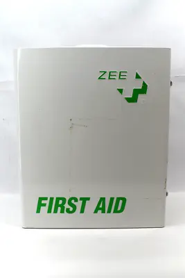 Large White Metal ZEE First Aid Medical Kit Cabinet With Contents • $149.99