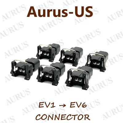 AURUS SET OF 6 Fuel Injectors Connector Adapter From EV1 To EV6 • $37.99