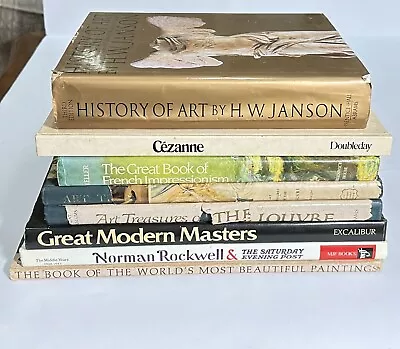 Lot Of 8 Vintage Art Picasso Cezanne Louvre Impressionism History Books • $40