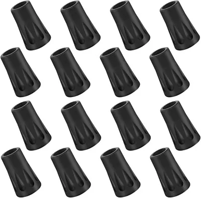 16 Pcs Walking Stick Tip Cap Replacement Ferrules Rubber Ends For Hiking Poles • £8.61