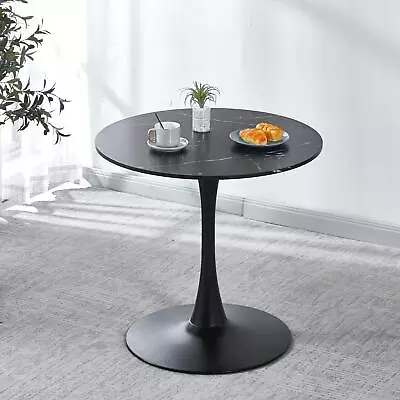 Tulip Dining Table - BLACK Marble MDF Kitchen/Executive Desk • $162.04