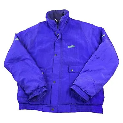 Vintage Yamaha Racing Jacket 90s Snow Sportwear Winter Purple Mens XL • £59.99