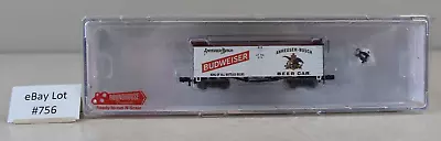 (Lot 756) N Scale Model Train Roundhouse 36' Old Time Billboard Reefer Budweiser • $8.50