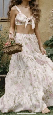 $80 • Buy Spell & The Gypsy Rose Garden Tierred Maxi Skirt - Large/12