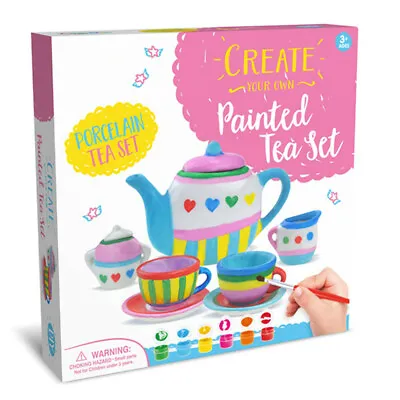 Kids Tea Set Children Tea Coffee Set Create Your Own Painted Porcelain Tea Set • £8.96