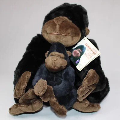 Kohl's Cares Black Gorilla Plush With Baby Stuffed Animal Toy Black Monkey Ape • $9.50