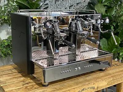 La Bersistir 2 Group Black Espresso Coffee Machine Commercial Cafe Barista Cart • $3450