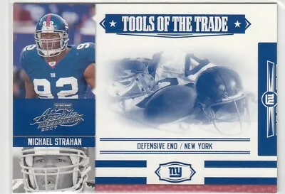 2007 Michael Strahan Playoff Absolute Memorabilia TOOLS OF TRADE /75 - #111 • $6.99