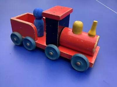 Vintage 1960's  Chad Valley Wooden Toy Train. • £12