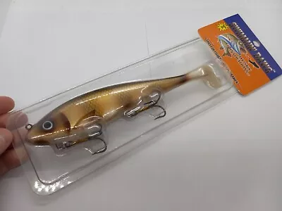 8  Musky Innovations Reg Swimmin Dawg Brown Perch NIP Swimbait Musky Lure • $22.99