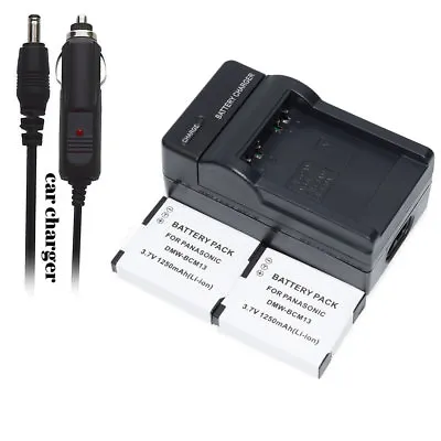 2PCS Battery +Charger For Panasonic DMW-BCM13E Lithium-Ion Lumix TZ60 TZ55 TZ70 • £17.84