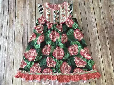 Matilda Jane Size 12 Brilliant Daydream All Abloom Flutter Dress Roses B19 • $19.99