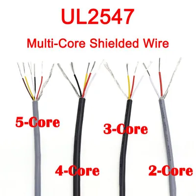 2/3/4/5/6/7/8-Core Shielded Audio Headphone Signal Cable UL 2547 Tin Copper Wire • $3.14