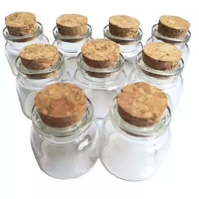 10PCS 15ml Cute Small Cork Stopper Glass Bottle Vials Jars With Cork 30x40mm • $19.96