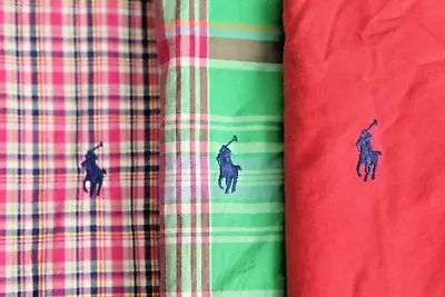 Ralph Lauren Men's Lot Of 3 Short Sleeve Multicolored Dress Or Casual Shirts M • $59.99