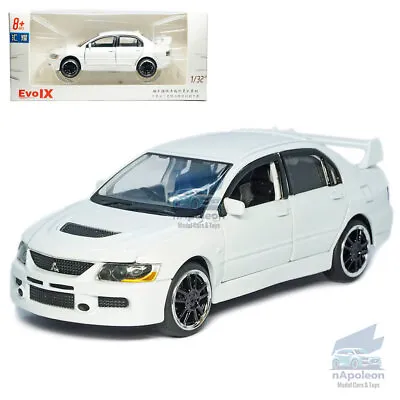 1:32 Mitsubishi Lancer Evo 9 Model Car Diecast Vehicle Collection Kid Gift White • $36.79