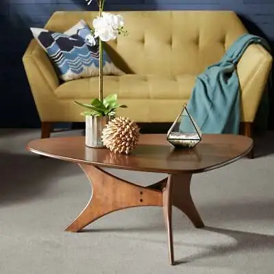 Modern Triangle Coffee Tea Table Simple Style End Table W/Pine Wood Legs Home • $191