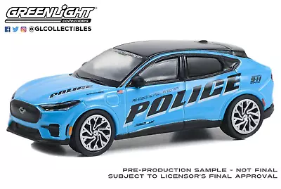 Greenlight 1/64 2022 Ford Mustang Mach-E Police Pilot Program 30429 • $3.99
