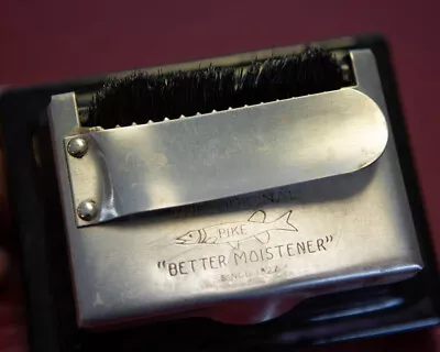 Vtg The Original Pike Better Moistener Since 1927 Envelope Stamp Sealer Black • $17.95