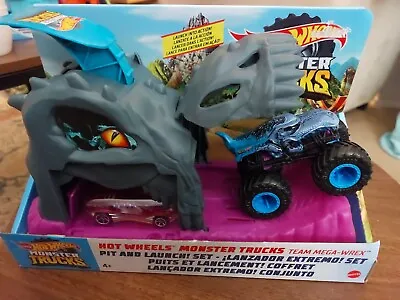 Hot Wheels Monster Truck Pit & Launch Play Sets With Monster Truck And 1:64 C... • $14.40