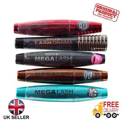 TECHNIC Mega Lash Mascara Waterproof Ultra Black Lashes Mega Brush Drama • £3.39