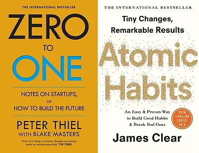 $37.89 • Buy Combo Set Of 2 Books (Zero To One By Peter Thiel + Atomic Habits By James Clear)