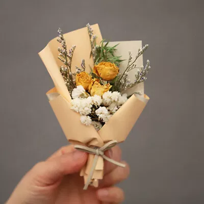 1x Miniature Dry Flower Bouquet Artificial Flower DIY Bunch Flower Wedding Decor • $3.42