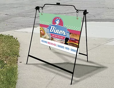 A FRAME Side Walk Coraplast 24 X 18 2 Sided Metal A Frame Sign ON SALE HOT HOT • $99.99