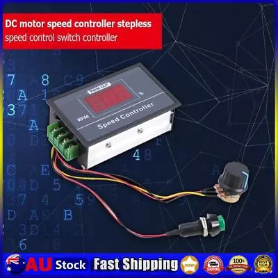 Digital Display Motor Speed Controller DC 6-60V 30A PWM Stepless Governor Switch • $12.89