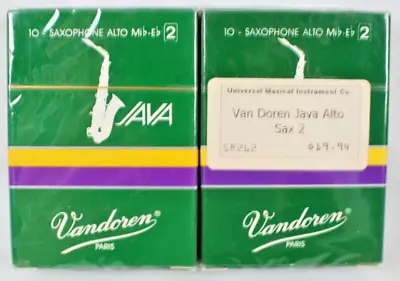 Vendoren JAVA Alto Sax Reeds#2 10 Reeds (2 Pack) SR262 • $34.99