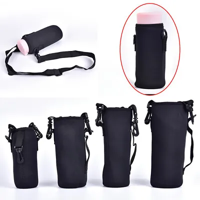 $13.50 • Buy Neoprene Water Bottle Carrier Insulated Cup Cover Bag Holder Pouch With Strap Ht
