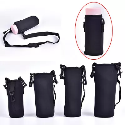 Neoprene Water Bottle Carrier Insulated Cup Cover Bag Holder Pouch With Strap-wq • £5.45