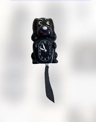 VTG Clocker Spaniel Eyes Moving Tail Wagging Dog Wall Clock Tested MCM • $78.99
