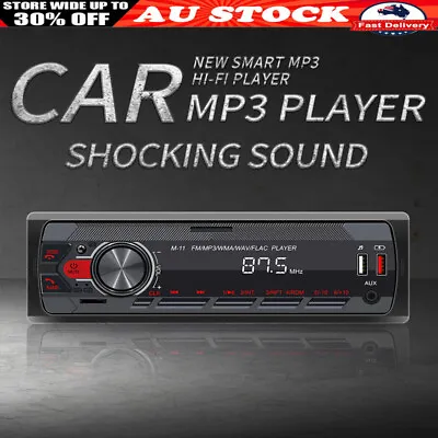 Single Din Car Stereo Radio Bluetooth MP3 Player In-dash Head Unit FM/USB/AUX/SD • $29.99